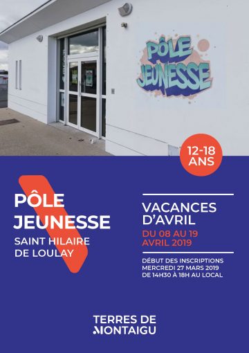 Visuel : couverture - Programme Vacances de Printemps 2019 - Pôle Jeunesse - Montaigu-Vendée - Terres de Montaigu