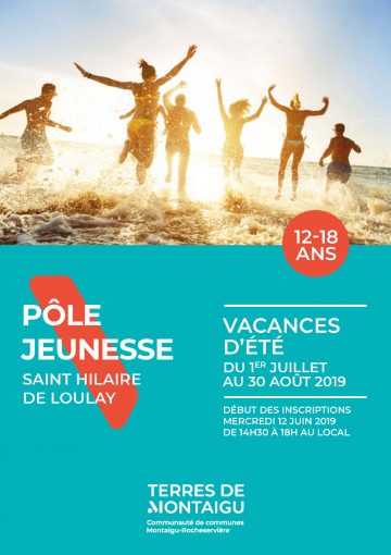 Visuel : couverture - Programme vacances - Été 2019 - Pôle Jeunesse - Montaigu-Vendée - Terres de Montaigu