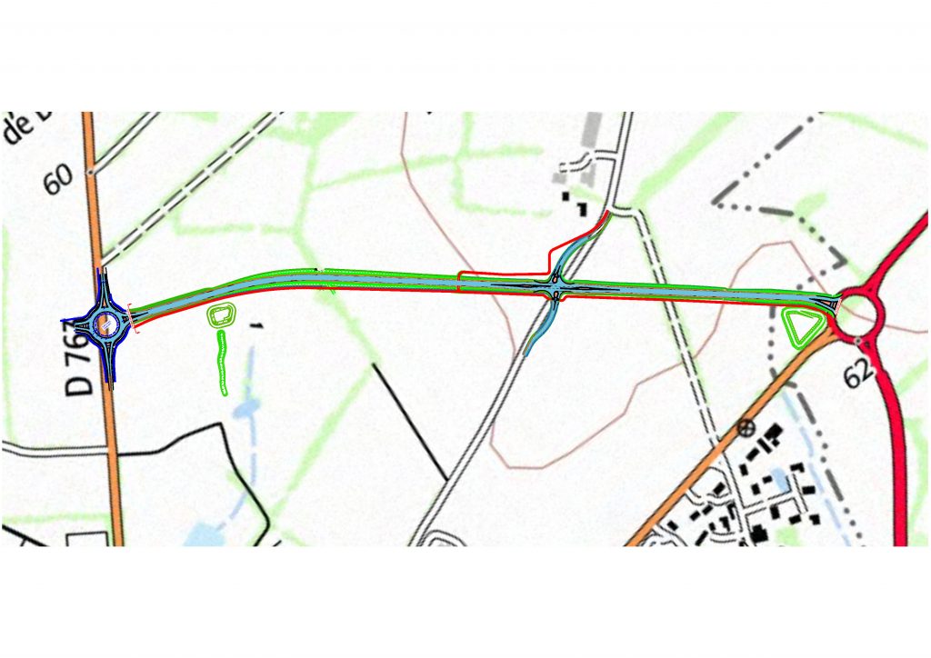 Image : Plan des travaux de liaison RD 753 - RD 763 - Montaigu-Vendée - Terres de Montaigu
