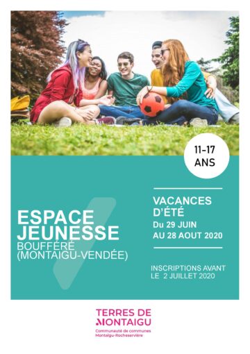 Image : Couverture - Programme de l'été 2020 - Animation Jeunesse Boufféré - Montaigu-Vendée