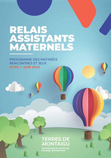 Image : Couverture - Programme d'animations Matinées Rencontres & Jeux - Relais Assistants Maternels - Terres de Montaigu