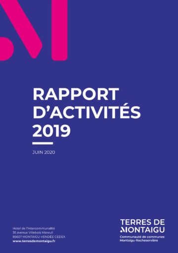 Couverture rapport d'activités 2019 - Terres de Montaigu