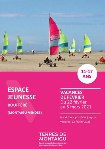 Couverture du programme des vacances de février 2021 - Espace jeunesse - Boufféré - Montaigu-Vendée