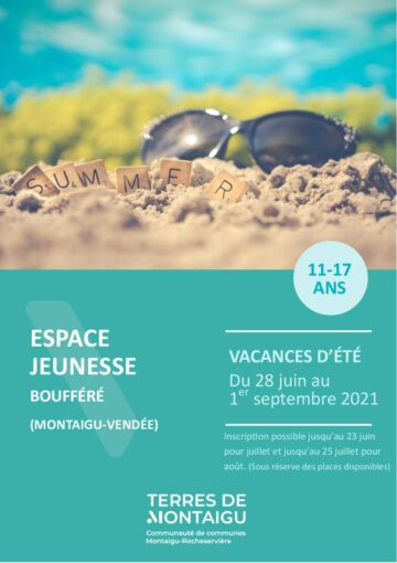 Couverture du programme des vacances d'été 2021 - Boufféré - Montaigu-Vendée