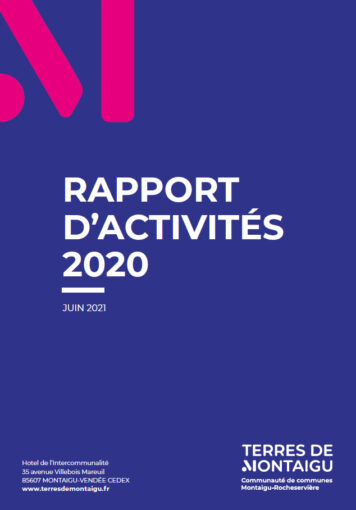 Couverture du rapport d'activités 2020 Terres de Montaigu