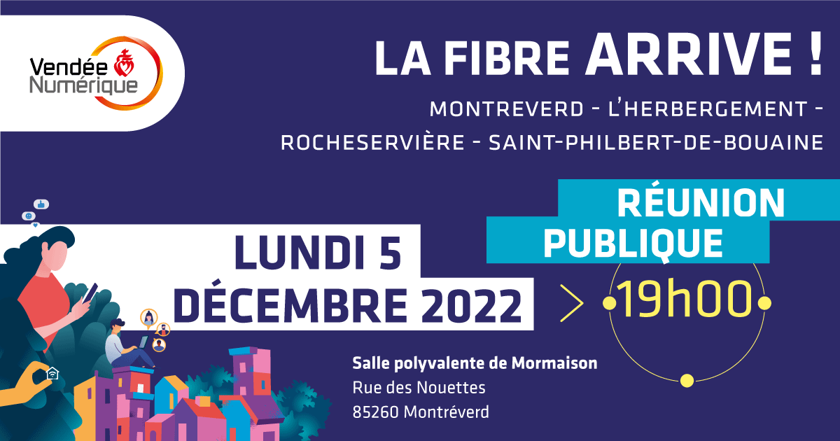 Actu : réunion publique fibre optique 5 décembre 2022 Terres de Montaigu