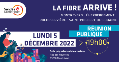 Actu : réunion publique fibre optique 5 décembre 2022 Terres de Montaigu