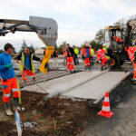 Photo : parking ciment décarboné - Gare de Montaigu-Vendée