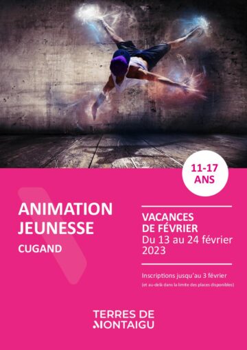 Couverture du programme des vacances de février 2023 Animation Jeunesse Cugand