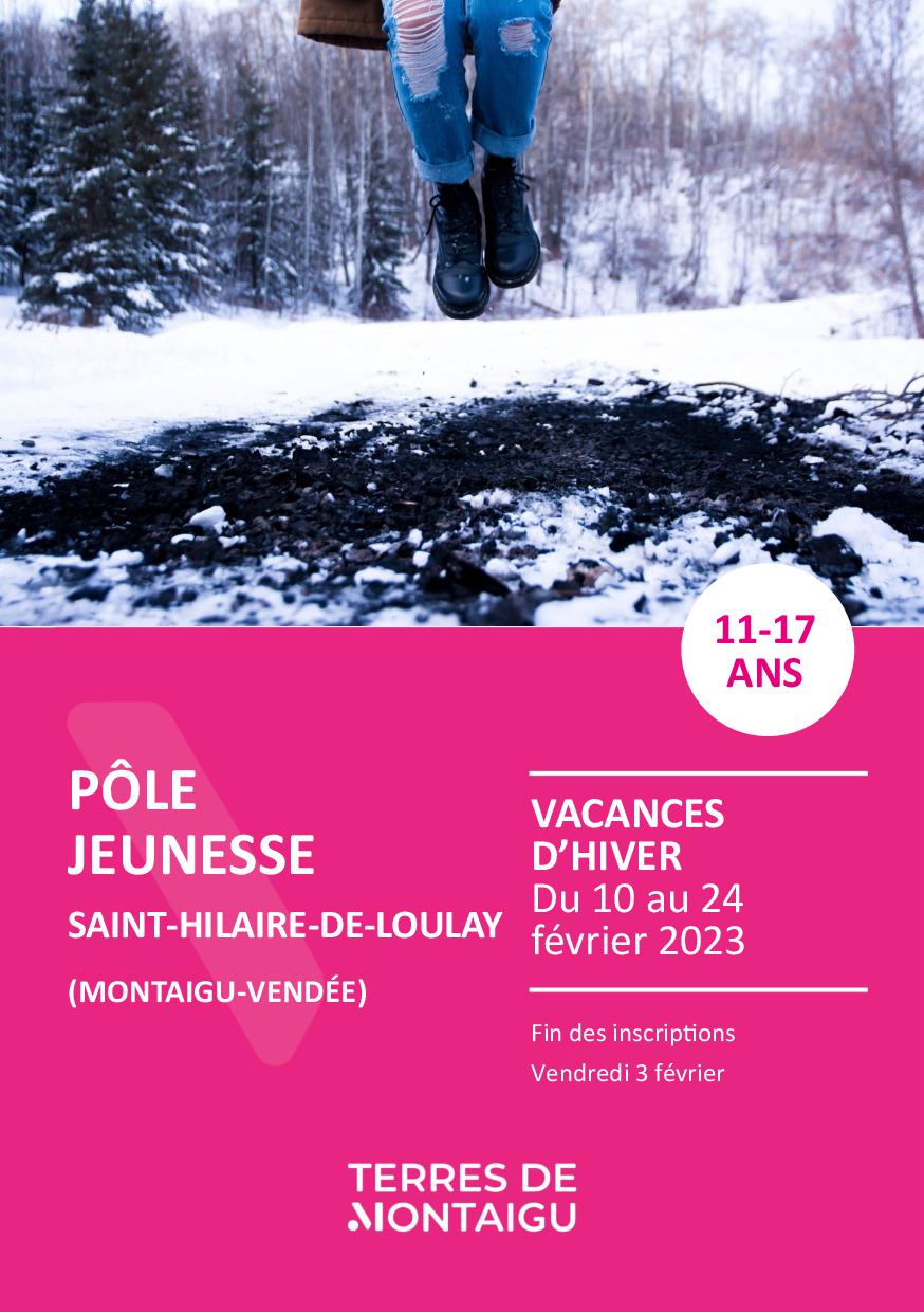 Programme de Février 2023 Pôle Jeunesse SaintHilairedeLoulay