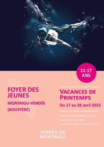 Couverture du programme des vacances d'avril 2023 - Boufféré - Montaigu-Vendée