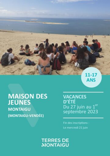 Couverture du programme des vacances d'été 2023 Maison des Jeunes de Montaigu Montaigu-vendée