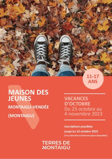Couverture du programme d'octobre 2023 Maison des Jeunes Montaigu Montaigu-Vendée